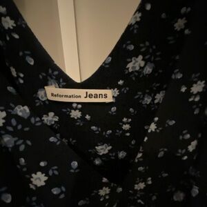 Reformation Floral Navy Women's Dress